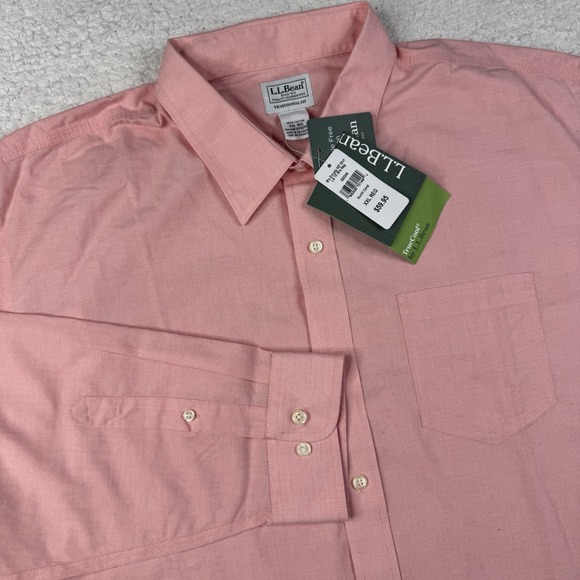 L.L. Bean Other - LL Bean Men's 2XL Everyday Wrinkle-Free Classic Shirt Traditional Fit‎ Pink NWT